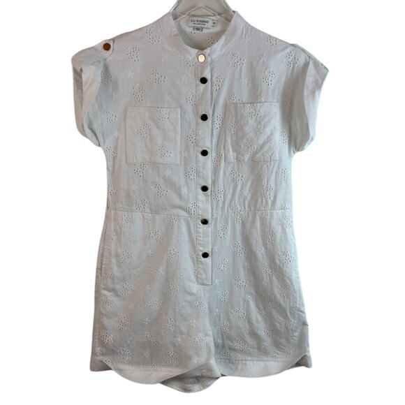 Lili Sidonio White Eyelet Romper Size XS - Picture 2 of 8